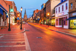 Annapolis, Marlyand, USA on Main Street